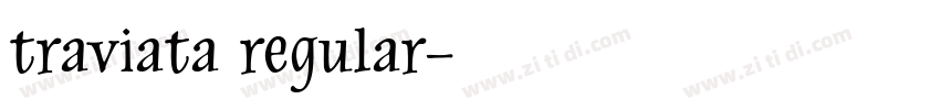 traviata regular字体转换